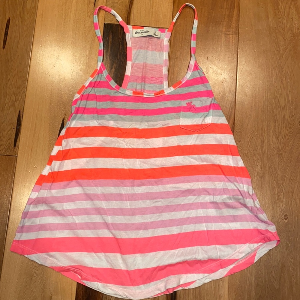 NWOT~ABERCROMBIE KIDS SPAGHETTI TANK~STRIPES~XL